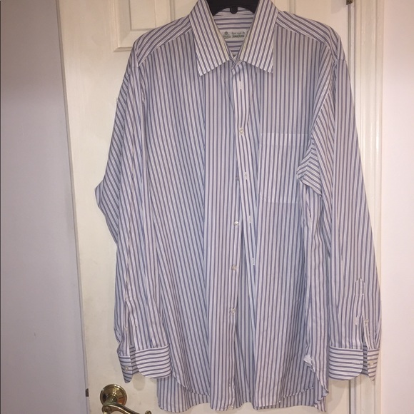 Luigi Borelli Stripped Button Down  17.15” x 34.5” EUC - Picture 3 of 7